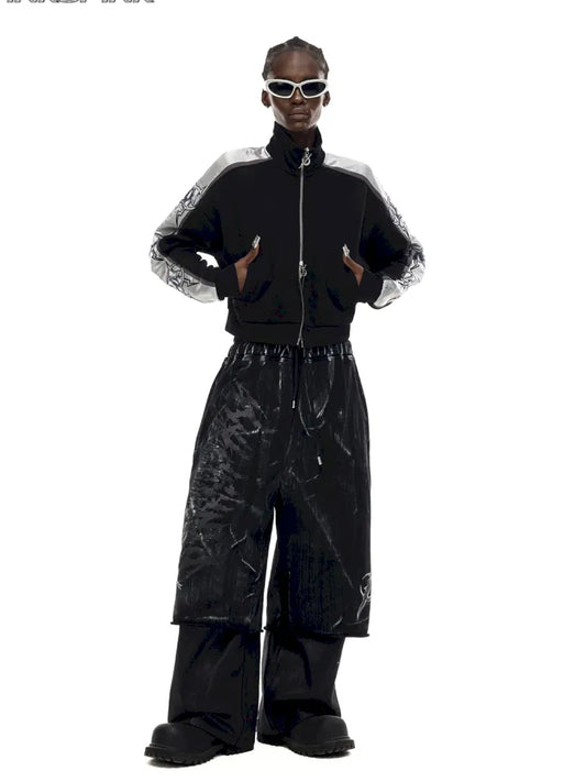 Relaxed Streetwear Y2K Layered Sweatpants【s0000014014】