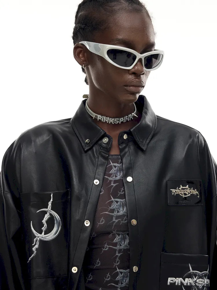 Mirror Concept PU Leather Jacket【s0000014002】