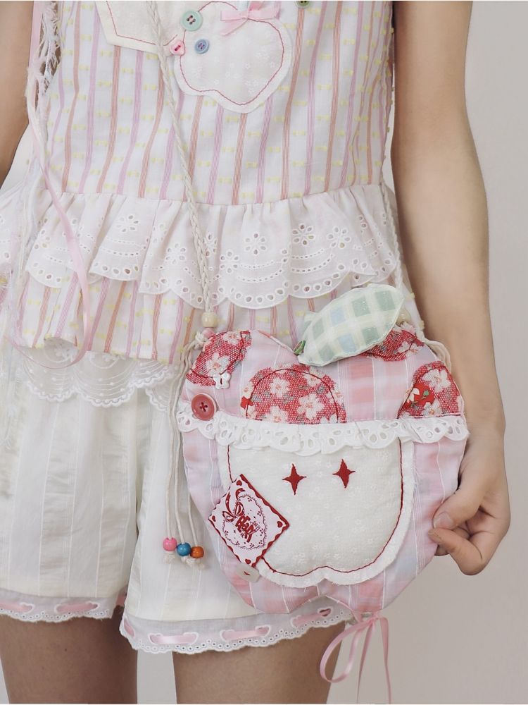 Splicing Shoulder Crossbody Apple Bag【s0000012371】