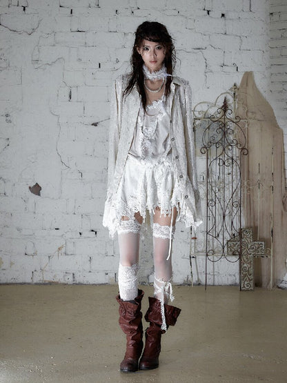 Baroque Chain Satin Long Shirt【s0000017240】