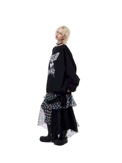 Black Metal Mesh Star Skirt【s0000015125】