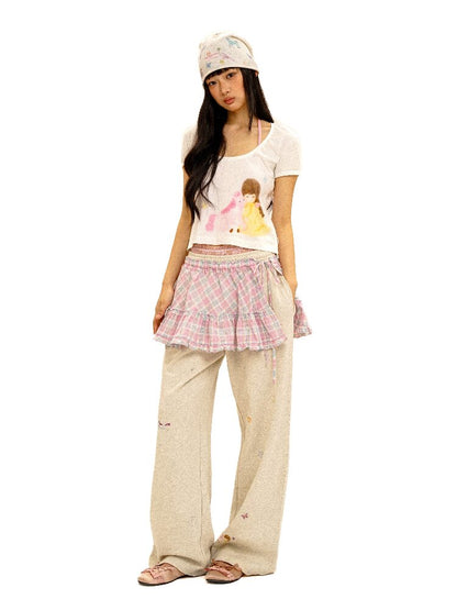 Girls Horse Print Short Sleeve T-shirt【s0000016102】