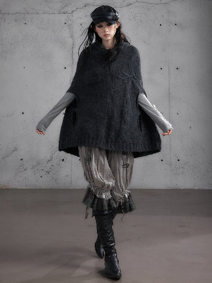 Twisted Knit Wool Cape Jacket【s0000019160】