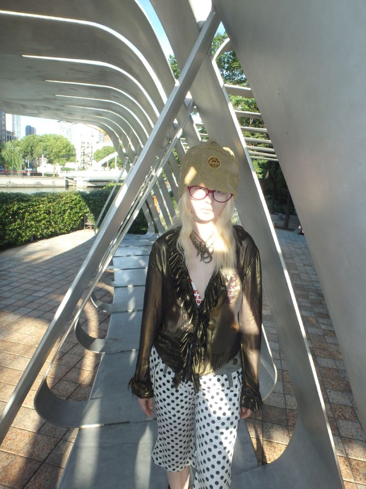 Metal antique bronze broken mesh cardigan【s0000013177】