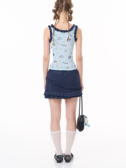 Printed Fungus Slim Camisole Top【s0000016622】