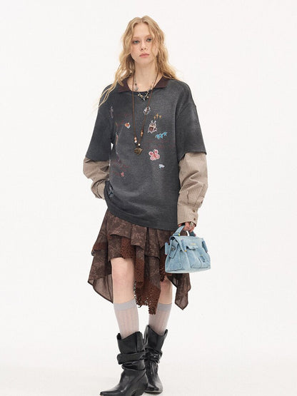 Elasticated Contrast Puffy Skirt【s0000015900】