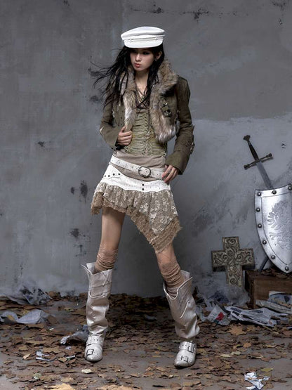 Heavy Work Irregular Piece Culottes【s0000014654】