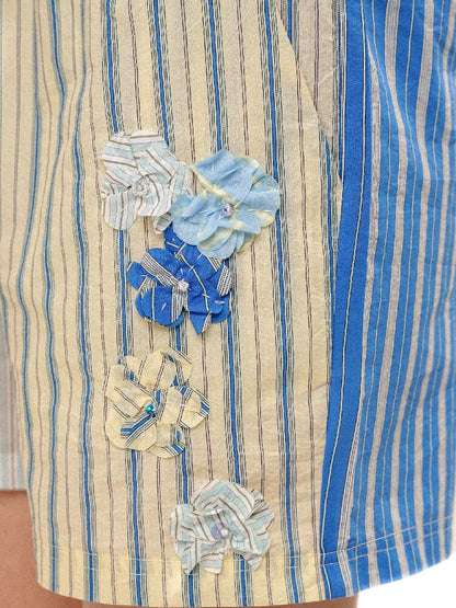 Striped Beaded Bikini Shirt Pants【s0000017415】