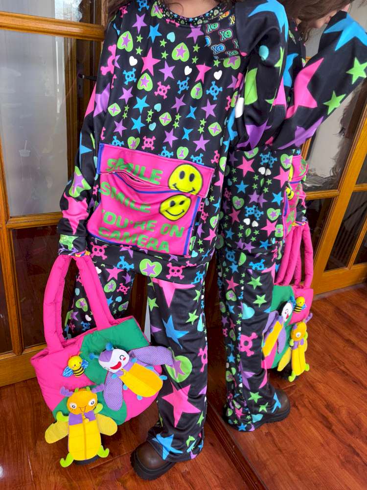 Y2K Dopamine Loose Fleece Long Sleeve Top【s0000014634】