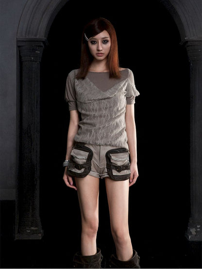 Multi-pocket low-rise shorts【s0000012307】