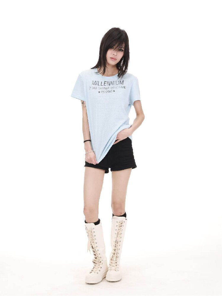 Snowflake Cotton Destruction T-Shirt【s0000018213】