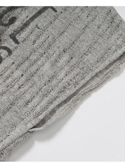 Ripped Knit Hooded Short Smock T Shirt【s0000016993】
