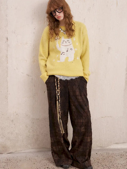 Relaxed-Fit Soft Pullover Knit Sweater【s0000014054】