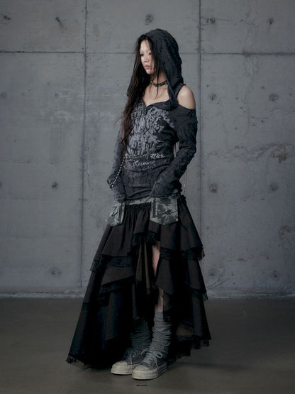 Fake Two Piece Heavy Layered Cake Skirt【s0000013476】