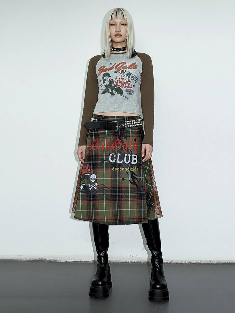 Vintage layered butt curtain skirt【s0000014378】