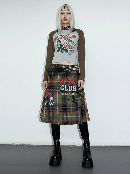 Vintage layered butt curtain skirt【s0000014378】