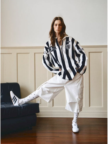 Black and white POLO Collar Ballgown【s0000011606】