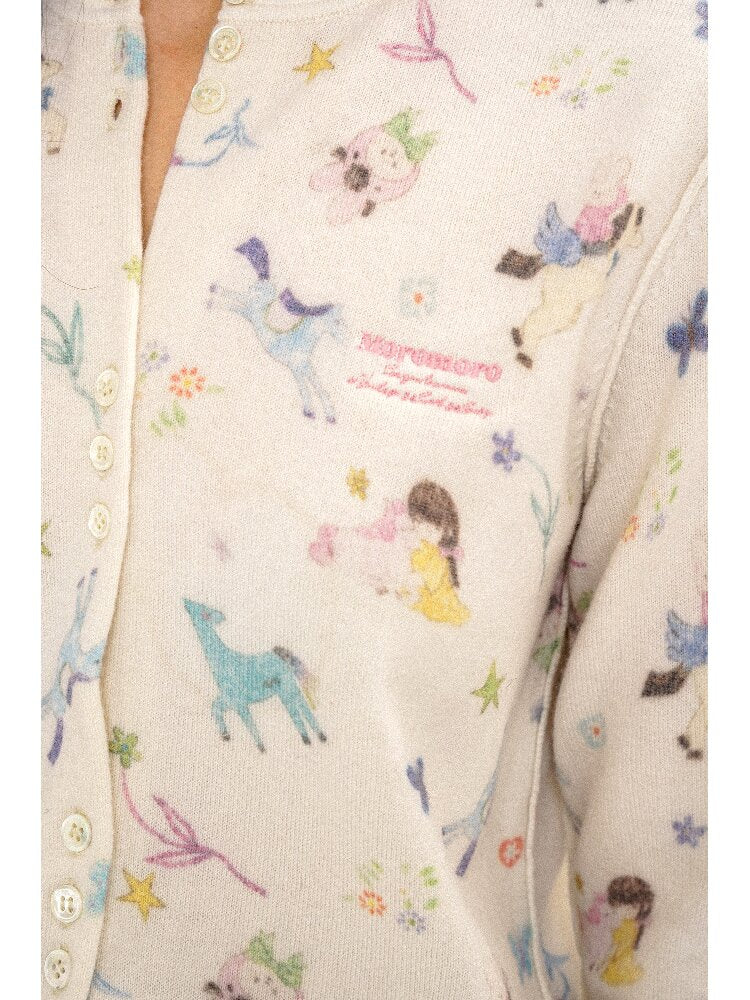 Horse Rabbit Floral Crew Cardigan【s0000016084】