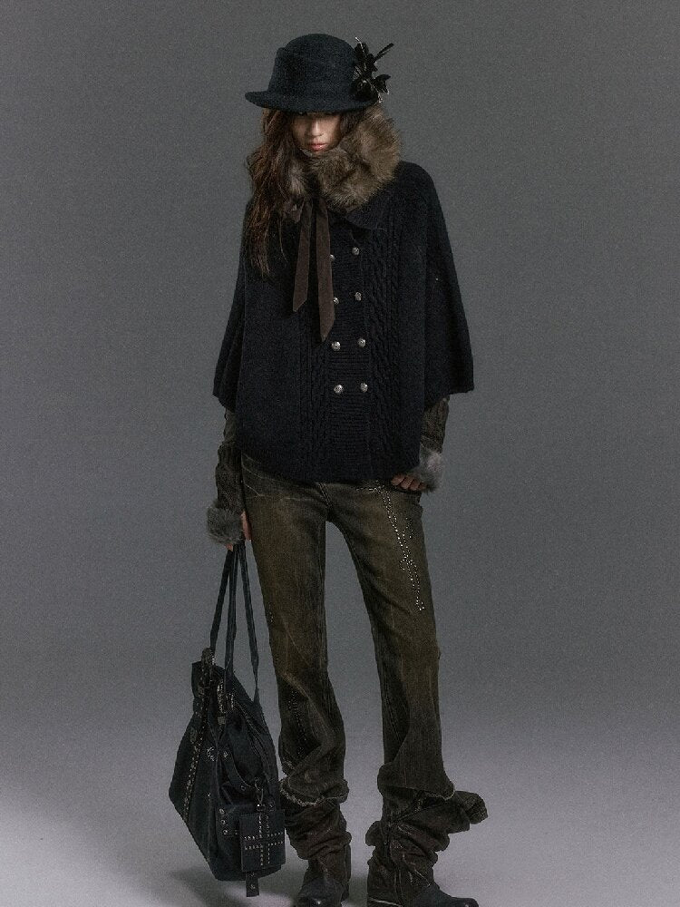 Riveted Distressed Dirty Dye Denim Pants【s0000019246】