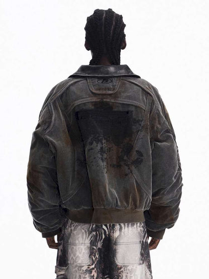 Distressed Corduroy Racing Jacket【s0000015170】