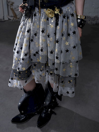 Puffy Tulle Two-Way Strapless Half-Skirt【s0000012792】