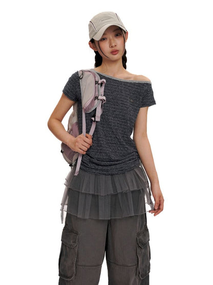 Drawstring Short Sleeve T-Shirt【s0000012496】