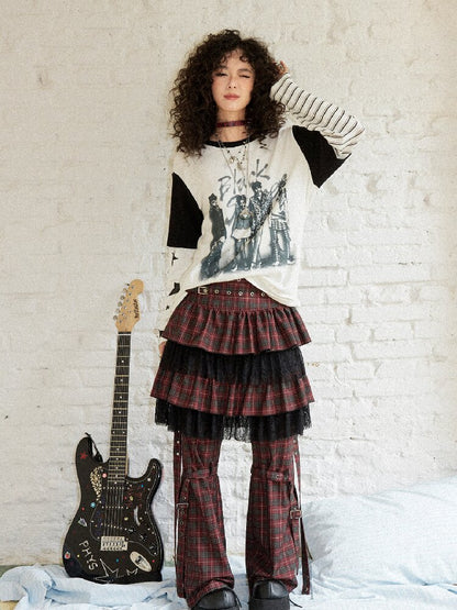 Loose Slub Cotton Printed T-Shirt【s0000017897】