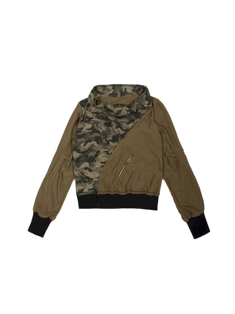 Camouflage Long Sleeve Spliced Sweatshirt【s0000009921】