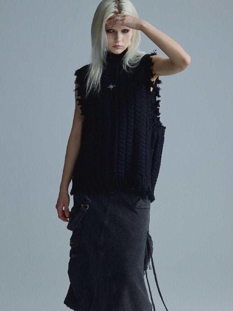 Worn Tassel Braided Silver Top【s0000018544】