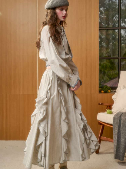 Organic Cotton Patchwork Floating Shirt Skirt【s0000014883】