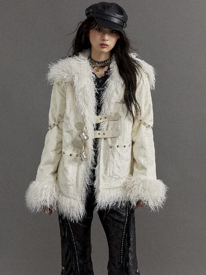 Loose Long Thickened Plush Coat Fur【s0000010321】