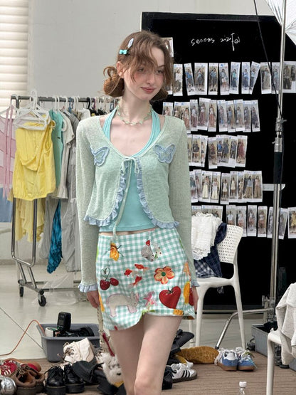Butterfly Lace Knit Cardigan【s0000012229】