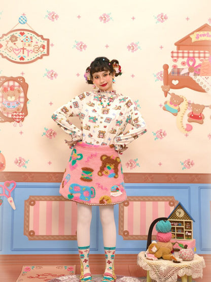 Cable Lace Collar Stretch Cotton【s0000015564】