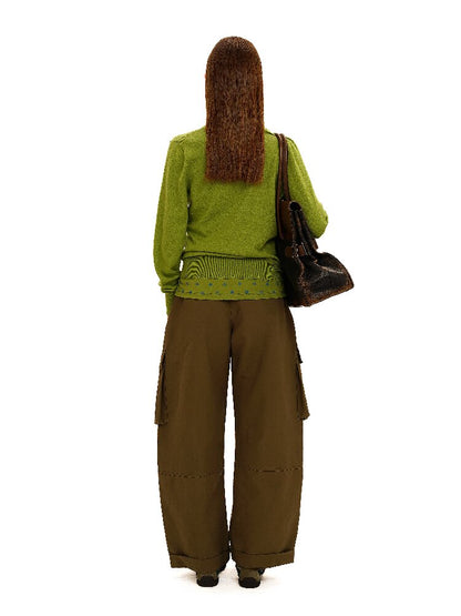 Long Staple Cotton Cargo Trousers【s0000016138】