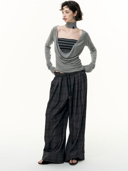 Tencel Lycra swing collar bottoming shirt【s0000013743】