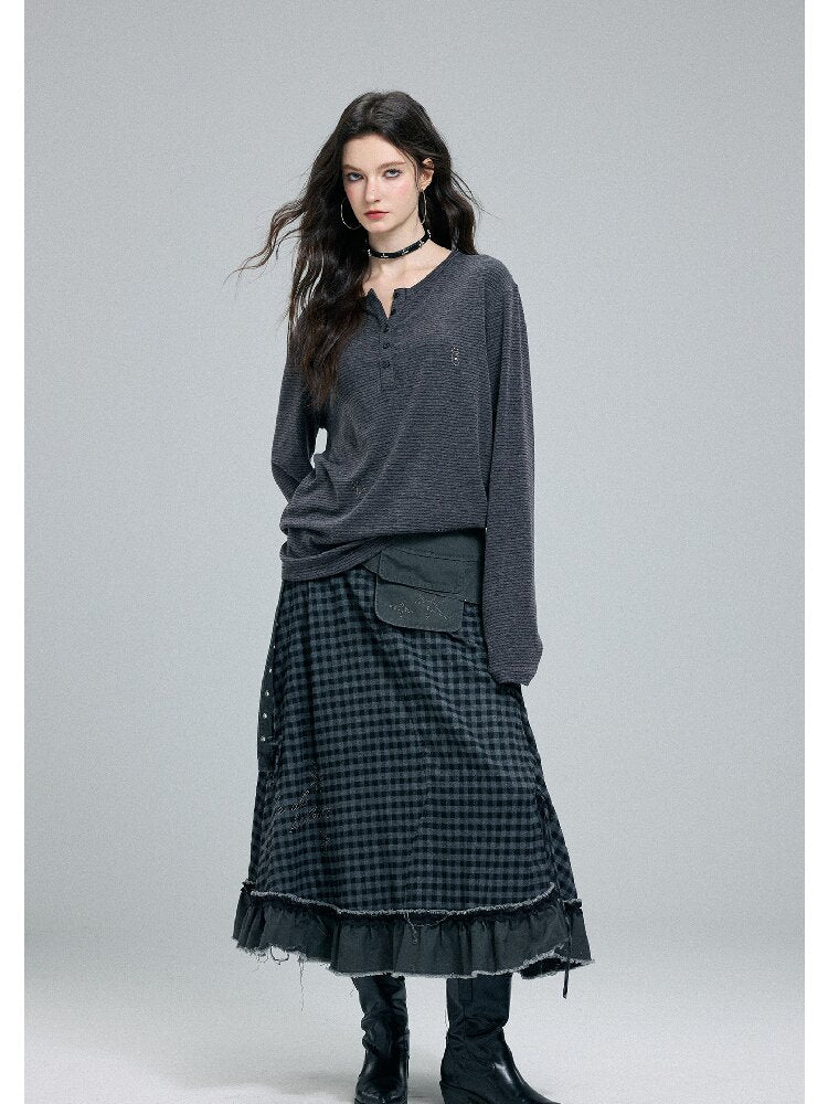 Faded Striped Hot Diamond Knit Top【s0000016260】