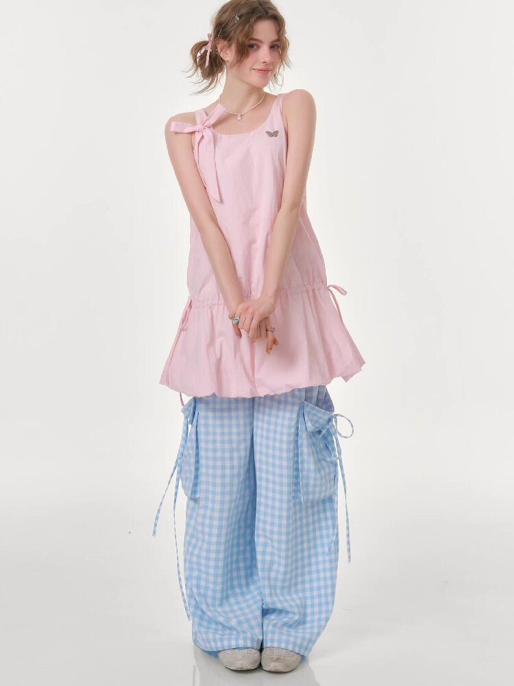 Lace Up Bud Hem Camisole Dress【s0000016615】