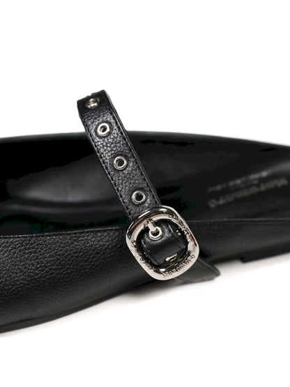 Carved Single Buckle Ballet Shoes【s0000013438】