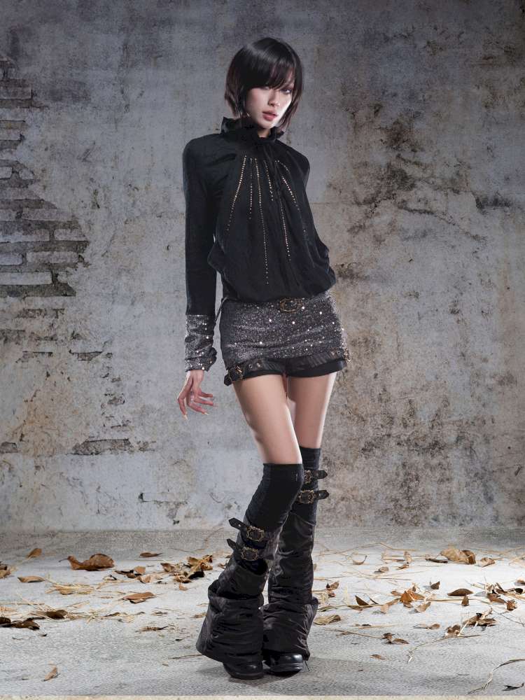 Pull-Over Collar Knit Dress【s0000014491】