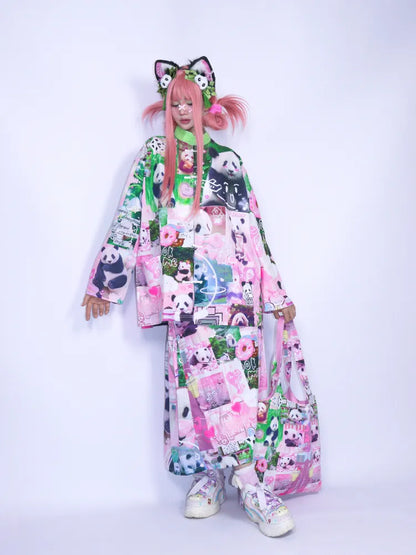 Elastic Waist Cute Print Midi Skirt【s0000013982】