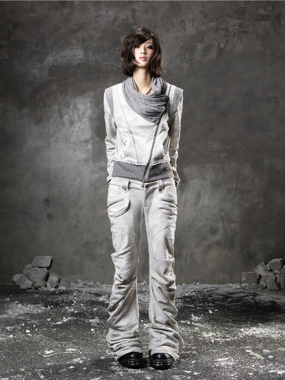 Double Waist Scimitar Stacked Sweatpants【s0000015959】
