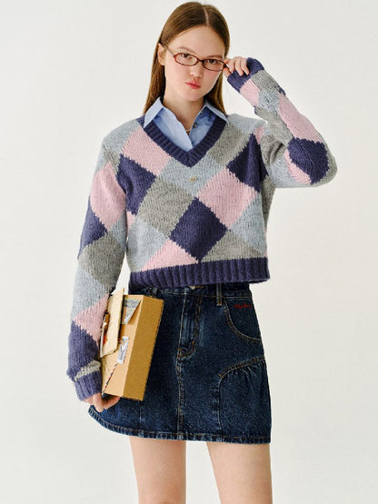 British Drop Shoulder Knit Sweater【s0000011967】