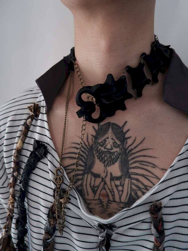Symbiotic Bones Skeleton Necklace【s0000015153】