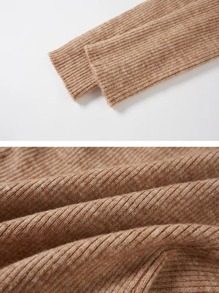 Slim-Fit V-Neck Off-Shoulder Knit Cardigan【s0000014061】