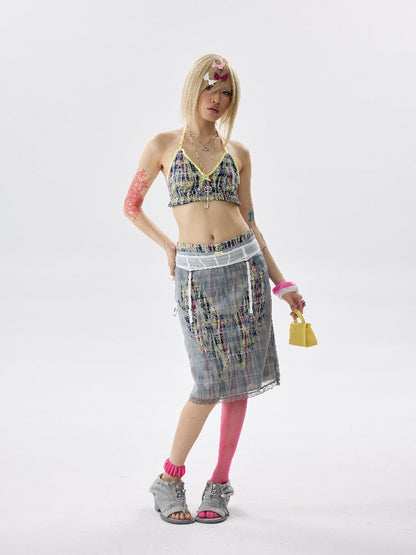 Pleated Plaid Adjustable Corset【s0000017638】