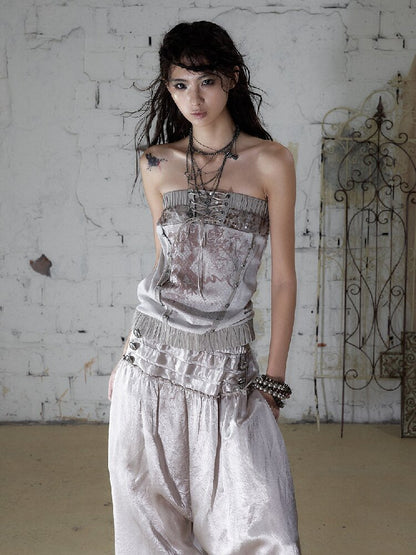 Sequin Print Panelled Knit Bandeau【s0000016986】
