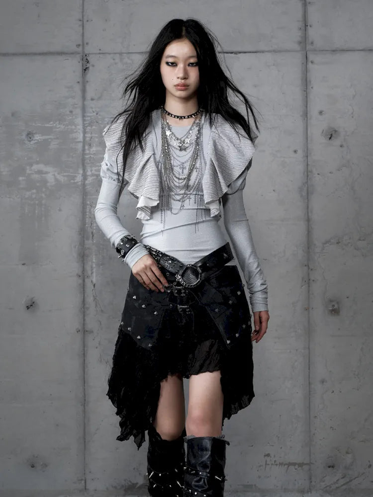 Puff Sleeves Round Neck Long Sleeve Base【s0000013956】