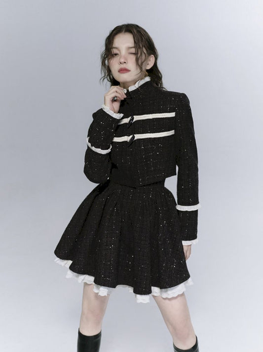 Tweed chambray suit【s0000007795】