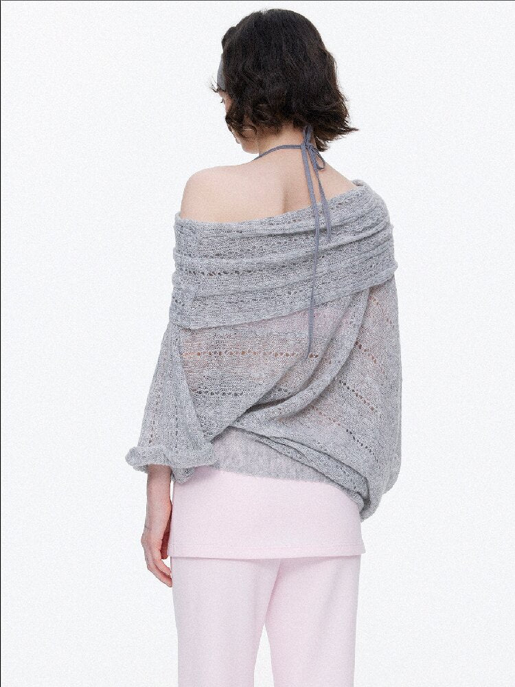 One Shoulder Cut Out Cable Knit【s0000015930】