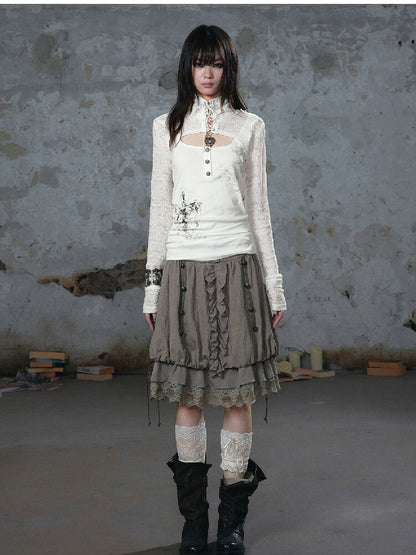 Chiffon Lace Patchwork Dress【s0000018106】